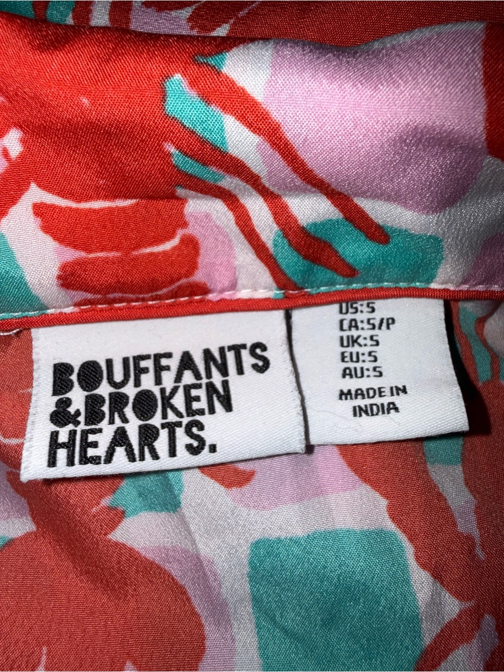Bouffants & Broken Hearts Crawfish Two-Piece Set - Red, Teal & Pink, Small - Picture 7 of 7